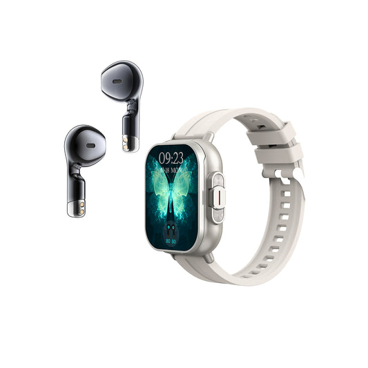 506 Smart Watch T01 black stainless steel strap front view business style premium