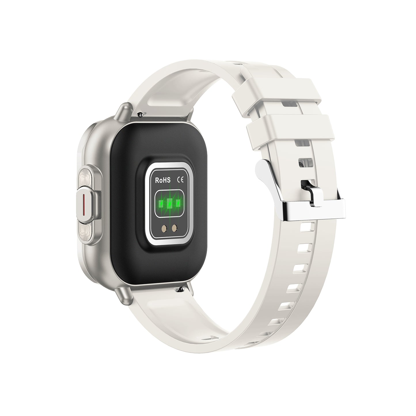 506 Smart Watch T01 main product image with white silicone strap, front view showcasing flip-open design, built-in earbuds technology, 240×296 resolution display with innovative suspension system