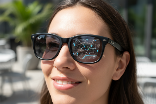 Person wearing NeoWatch smartwatch checking health metrics during outdoor fitness workout with AMOLED display