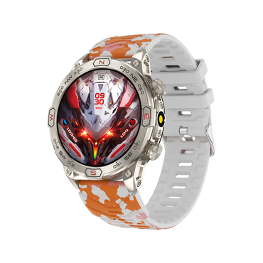 401 Smartwatch four core technologies including 1.43-inch AMOLED screen, 450mAh battery, Bluetooth calling, and REALTEK chip for superior outdoor performance