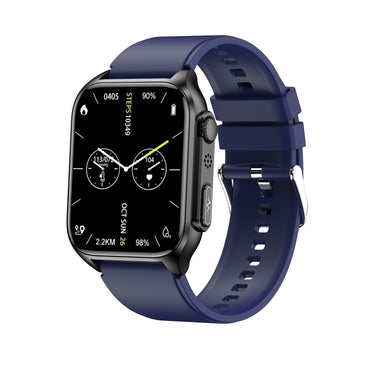 404 Smart Watch main product image with orange silicone strap, front view featuring premium metal case and square display design