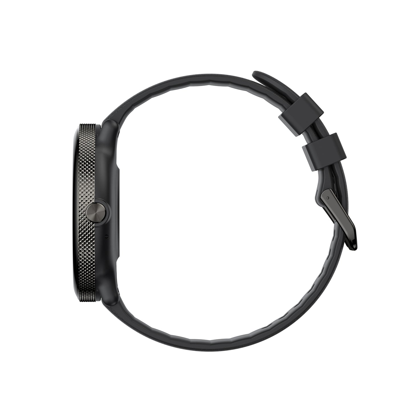 407 Smart Watch P58 main product image with gold case and black silicone strap, front view showcasing premium design with AMOLED always-on display, strengthened glass material, and comprehensive wellness tracking capabilities