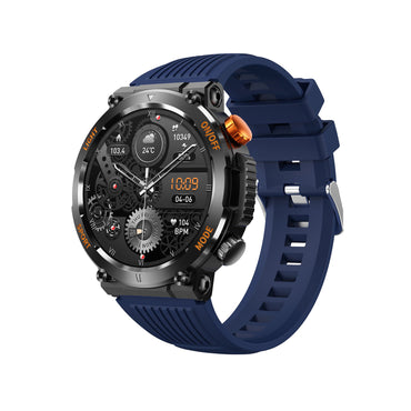 408 Smart Watch blue silicone strap front view wellness monitoring health tracking