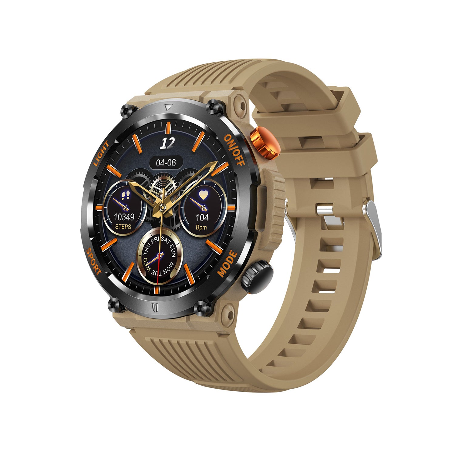 408 Smart Watch green silicone strap front view fitness tracking sports modes