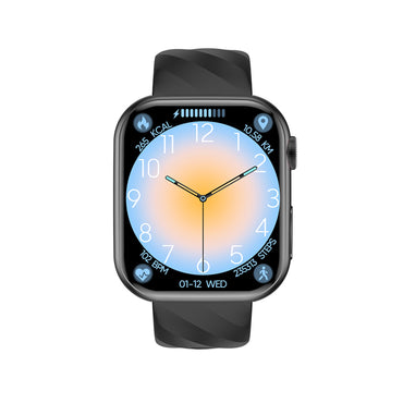 501 Smart Watch main product image with black silicone strap, front view displaying AMOLED screen and metal construction with TPU strap