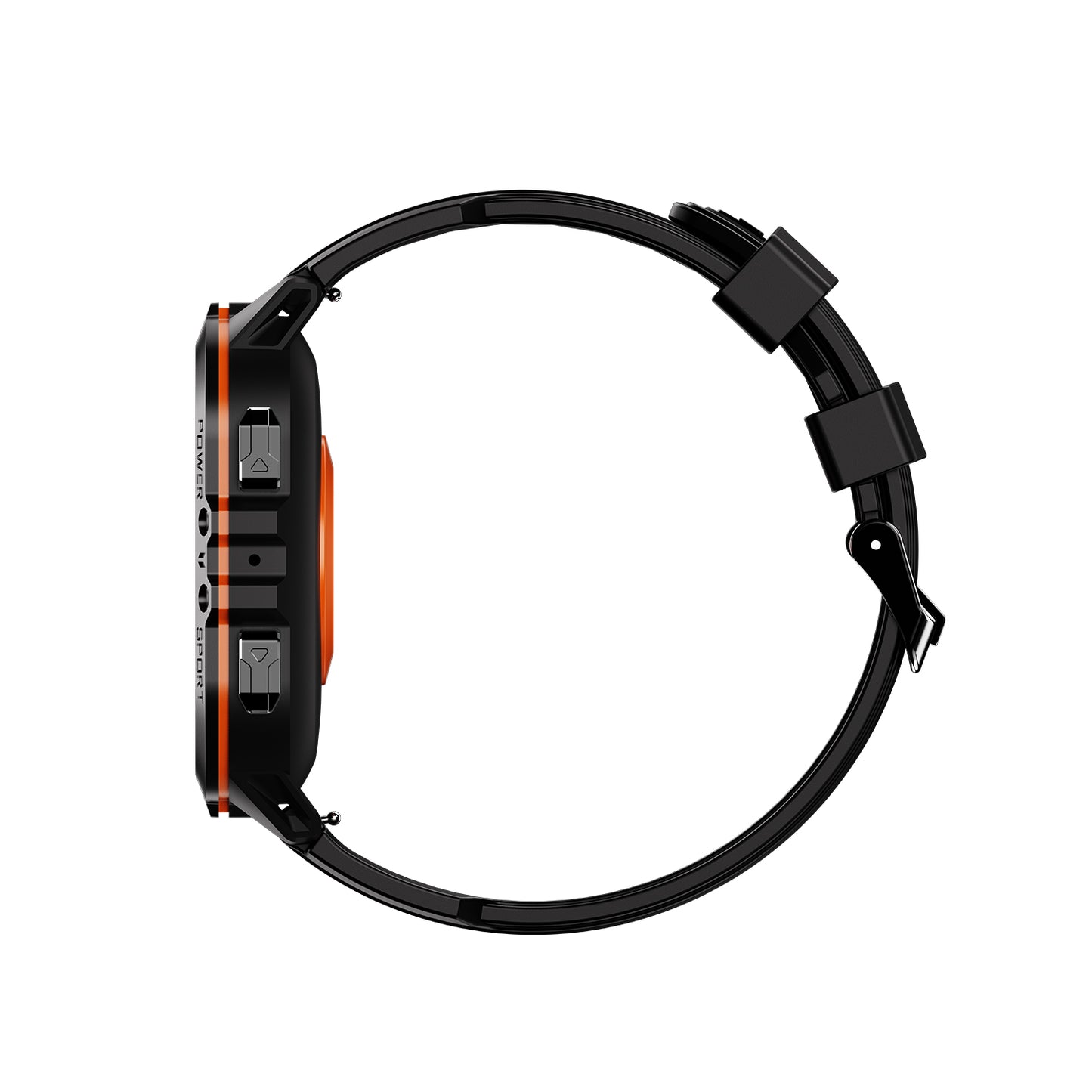 503 Smart Watch C26 main product image with red silicone strap, front view displaying wilderness conqueror bastion design with 1.96-inch AMOLED display and professional-grade adventure capabilities for challenging terrains