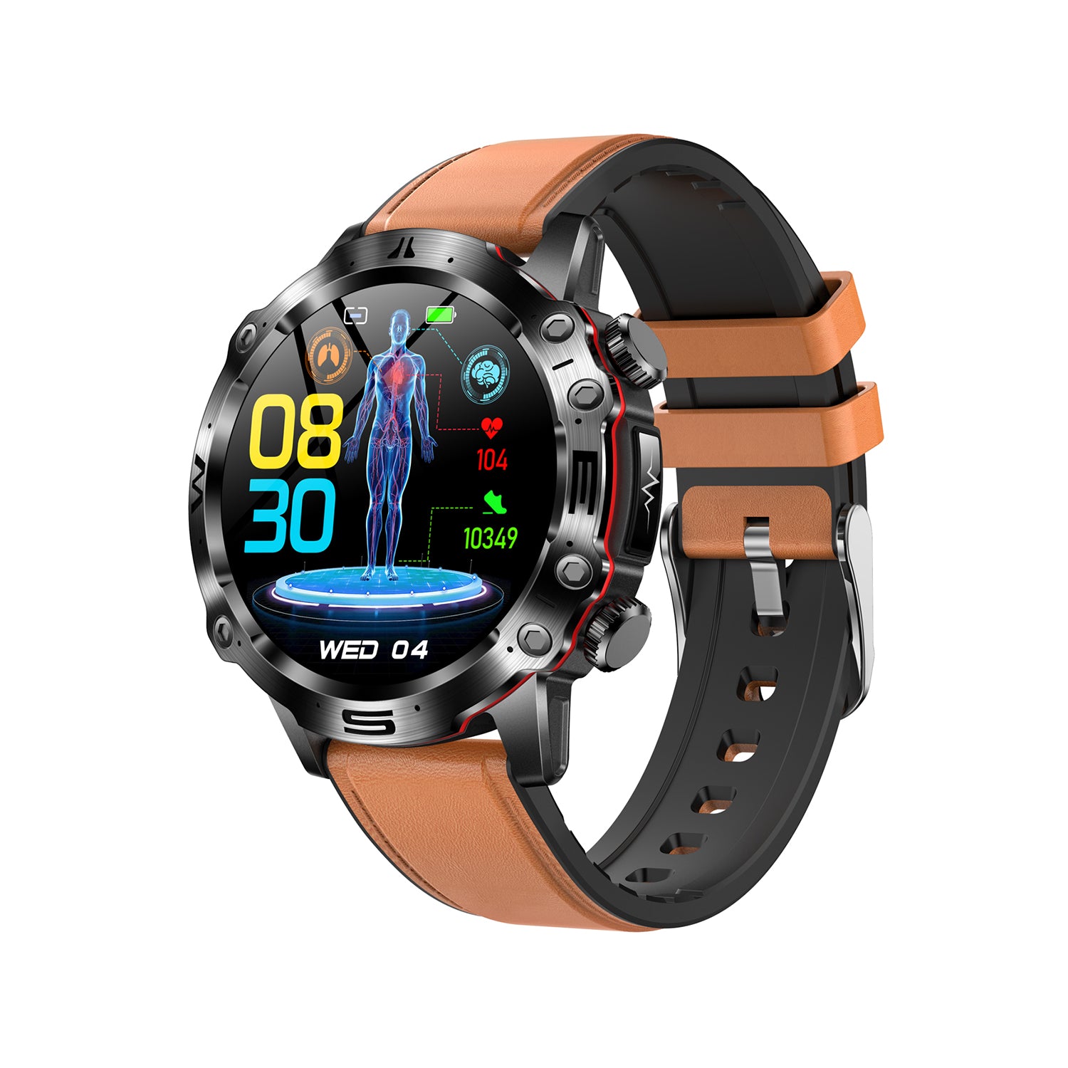 602 Smart Watch main product image with steel metal strap, front view displaying premium design with 1.43-inch AMOLED display and professional-grade health monitoring capabilities