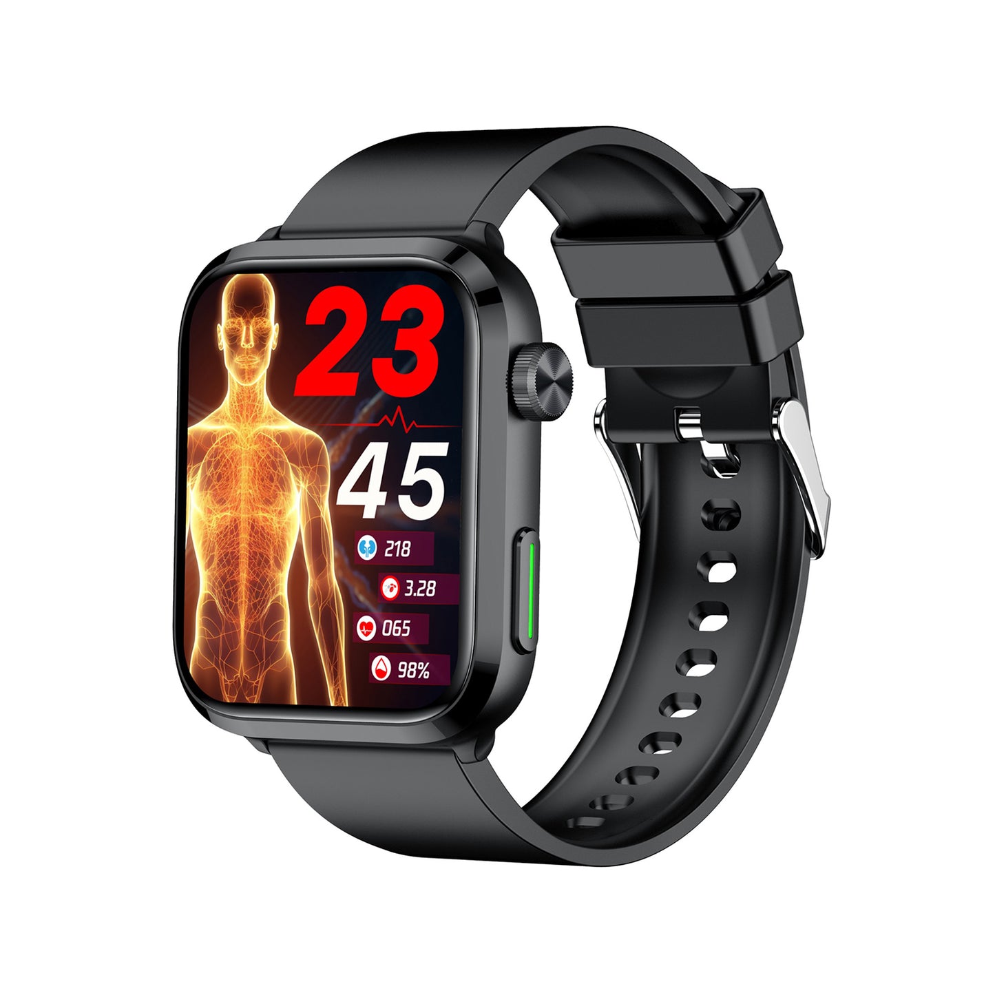 701 Smart Fitness Watch black silicone strap wellness tracking lifestyle reference