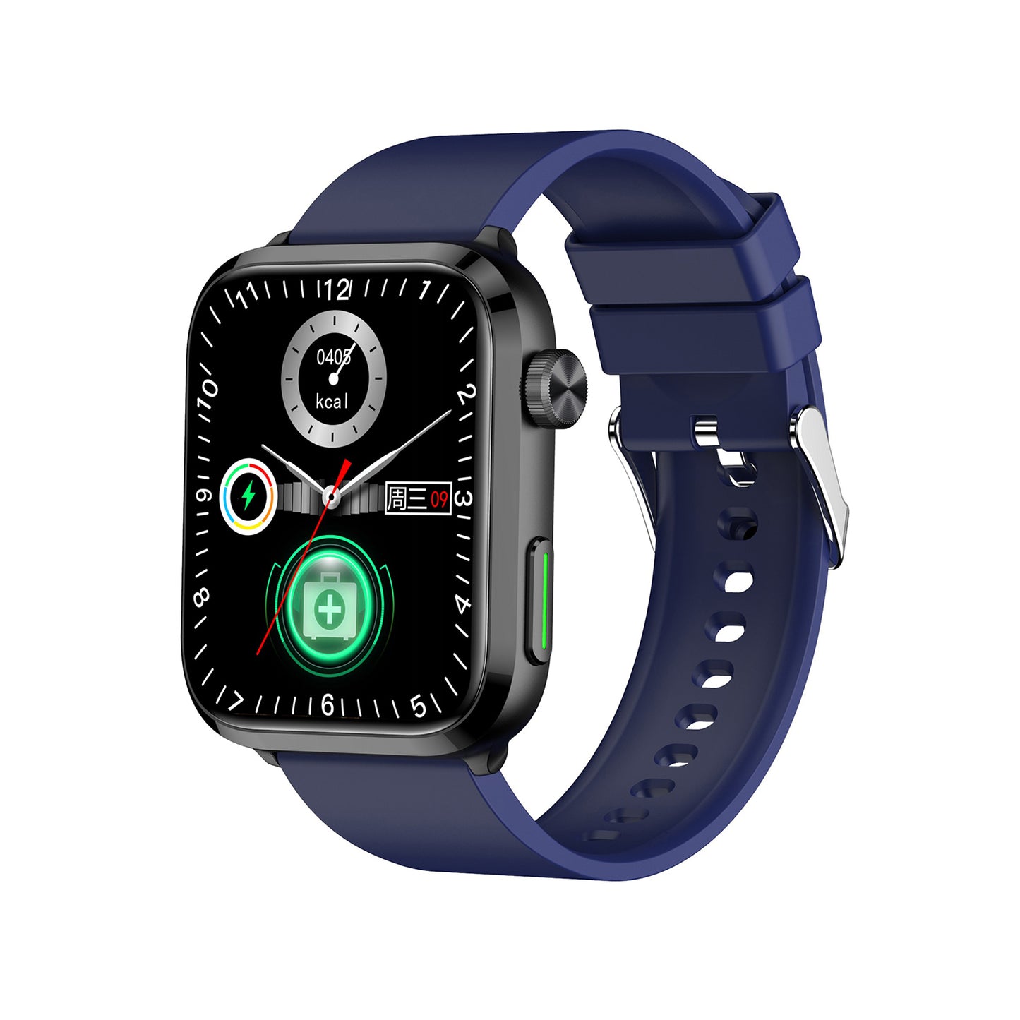 701 Smart Fitness Watch ocean blue silicone strap wellness tracking main display