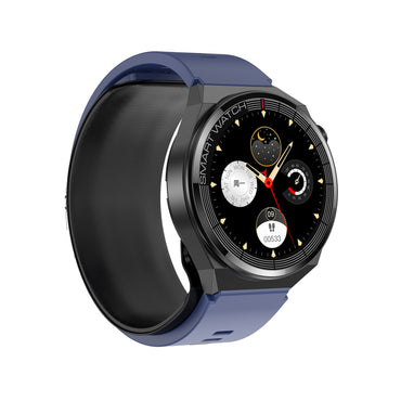 702 Smart Watch H42 main product image with blue silicone strap, front view displaying 1.42-inch IPS screen, 260mAh battery technology, IP67 waterproof protection with advanced biometric sensors