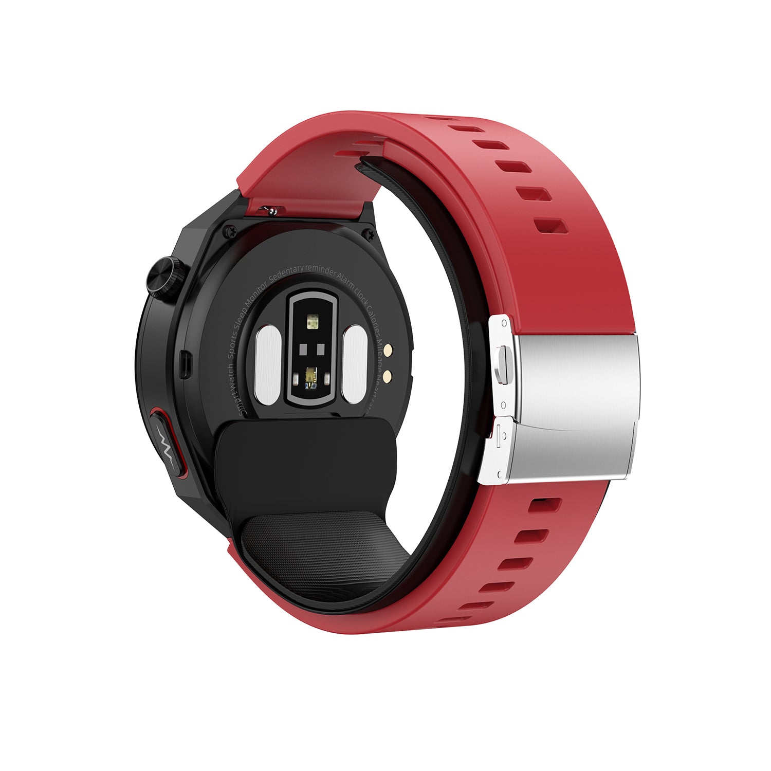 702 Smart Watch H42 main product image with silver metal case and gray silicone strap, front view featuring multiple sports modes, scientific sleep monitoring, and intelligent voice broadcast