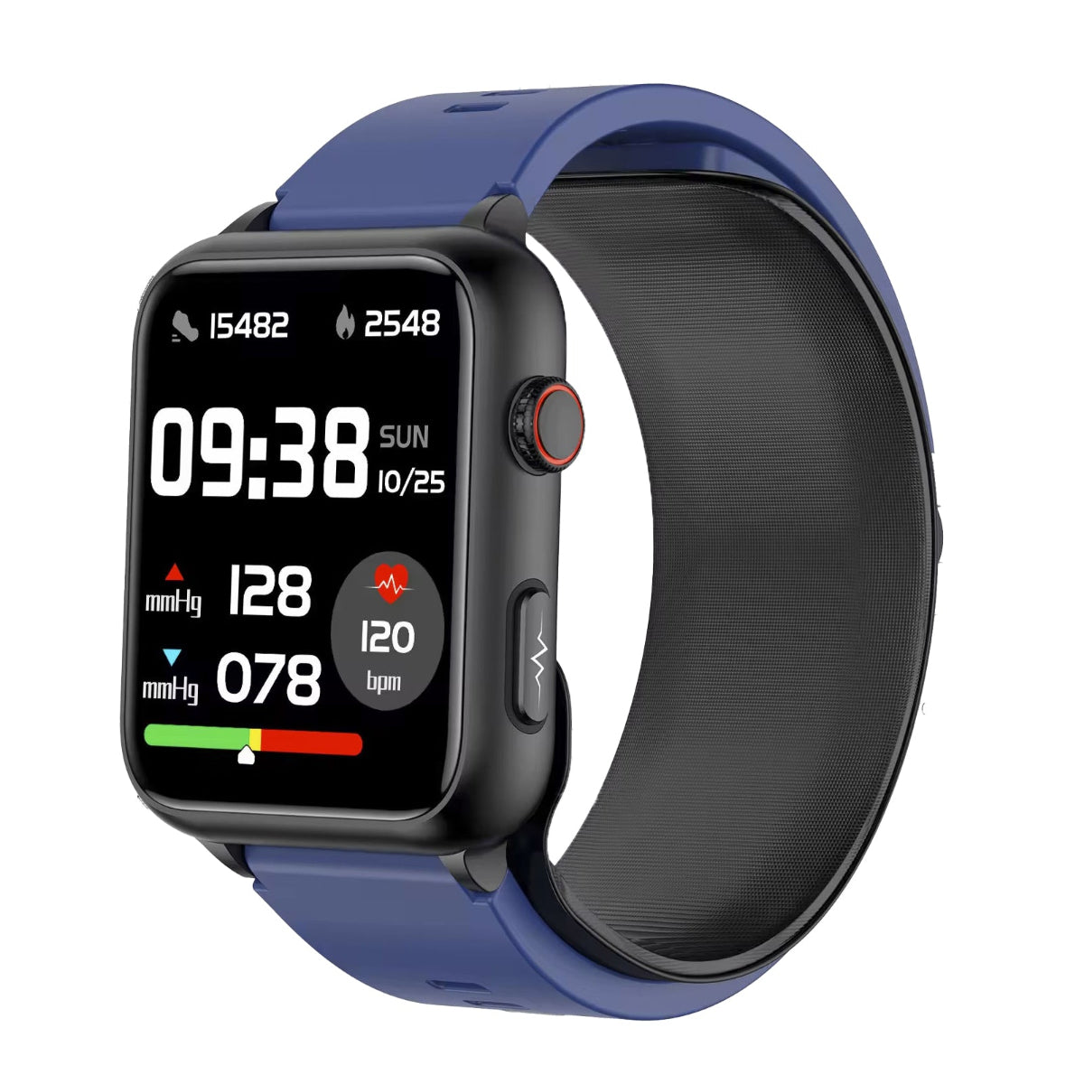 801 fitness tracker red color side view with features