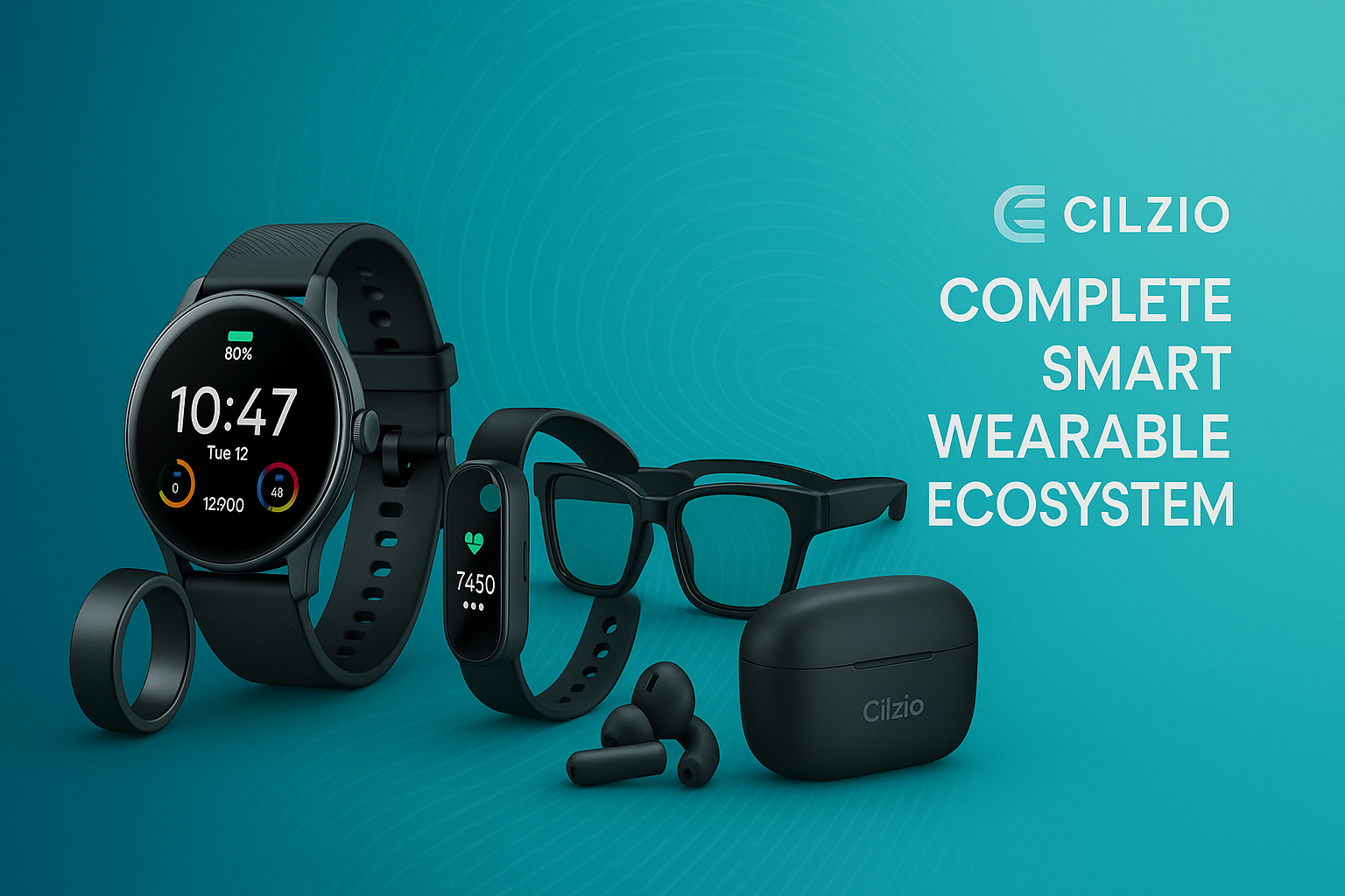Cilzio complete wearable ecosystem banner - smart device collection