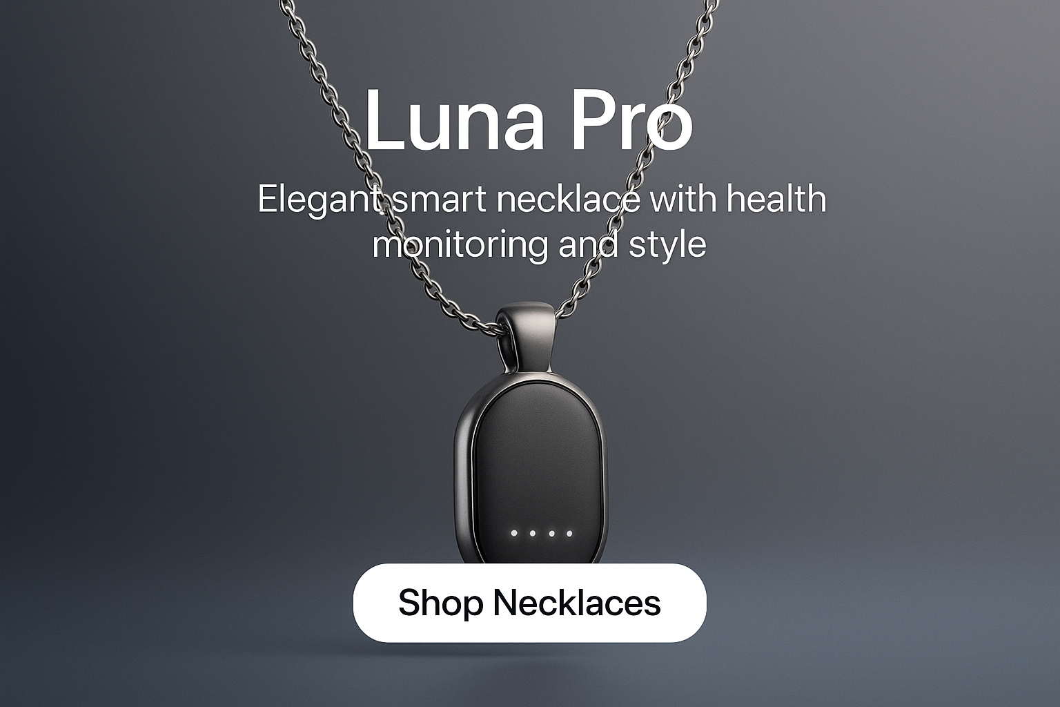Cilzio Luna Pro Smart Necklace Health Monitoring Heart Rate Sleep Stress Style
