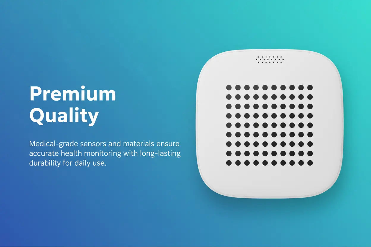 Smart device with medical-grade sensors and premium materials, ensuring accurate health monitoring and long-lasting durability for daily use.